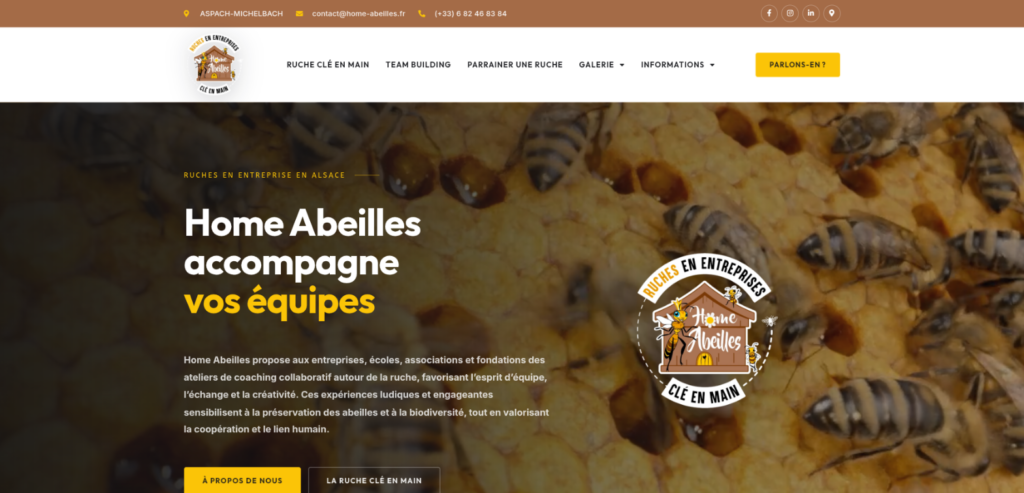 Site Web Home Abeilles conçu par HDKN