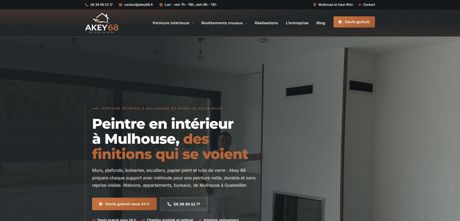 Site web Akey 68 réalisé par HDKN