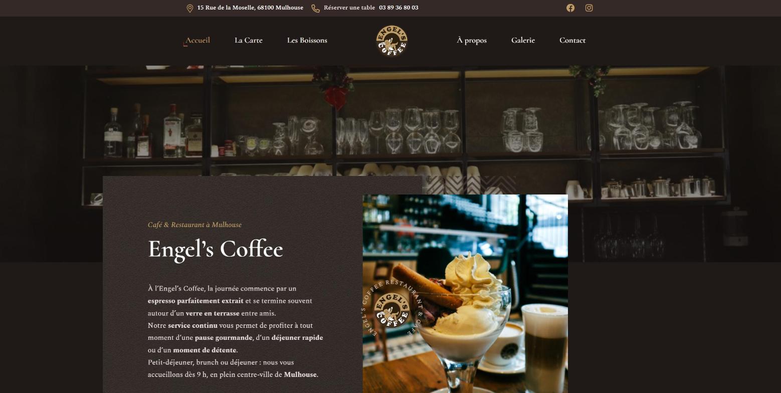 Site web Engel’s Coffee réalisé par HDKN