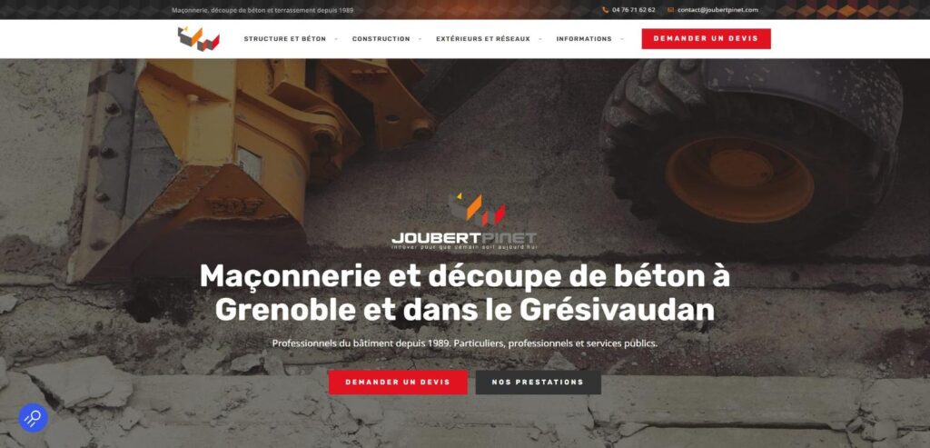 Site web Joubert Pinet réalisé par HDKN