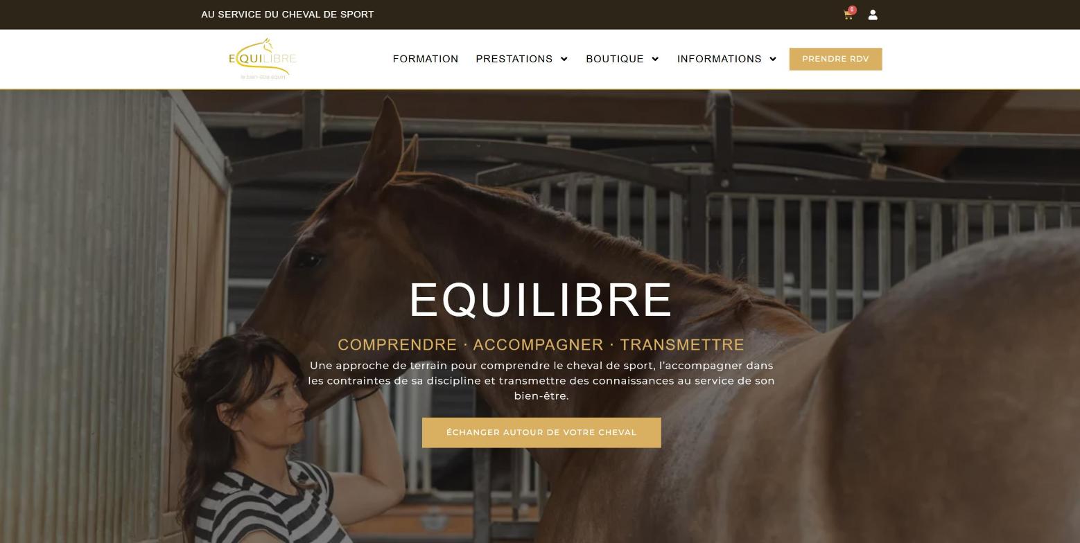 Site web EQUILIBRE de Julie Junghans réalisé par HDKN