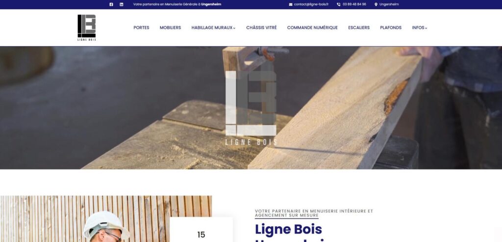 Site web Ligne Bois réalisé par HDKN
