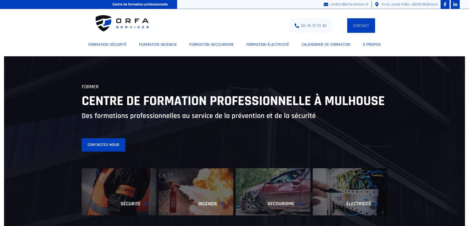 Site web ORFA Services réalisé par HDKN