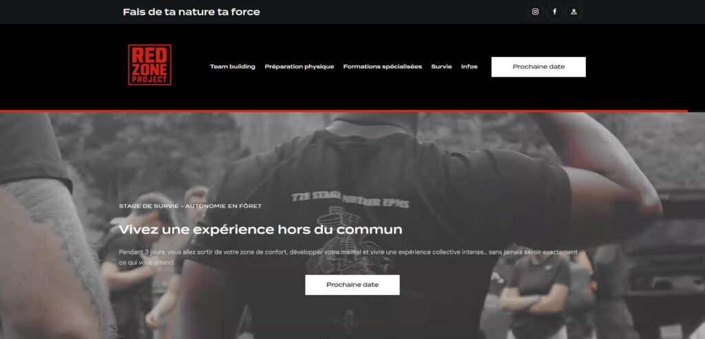 Site web Red Zone Project réalisé par HDKN