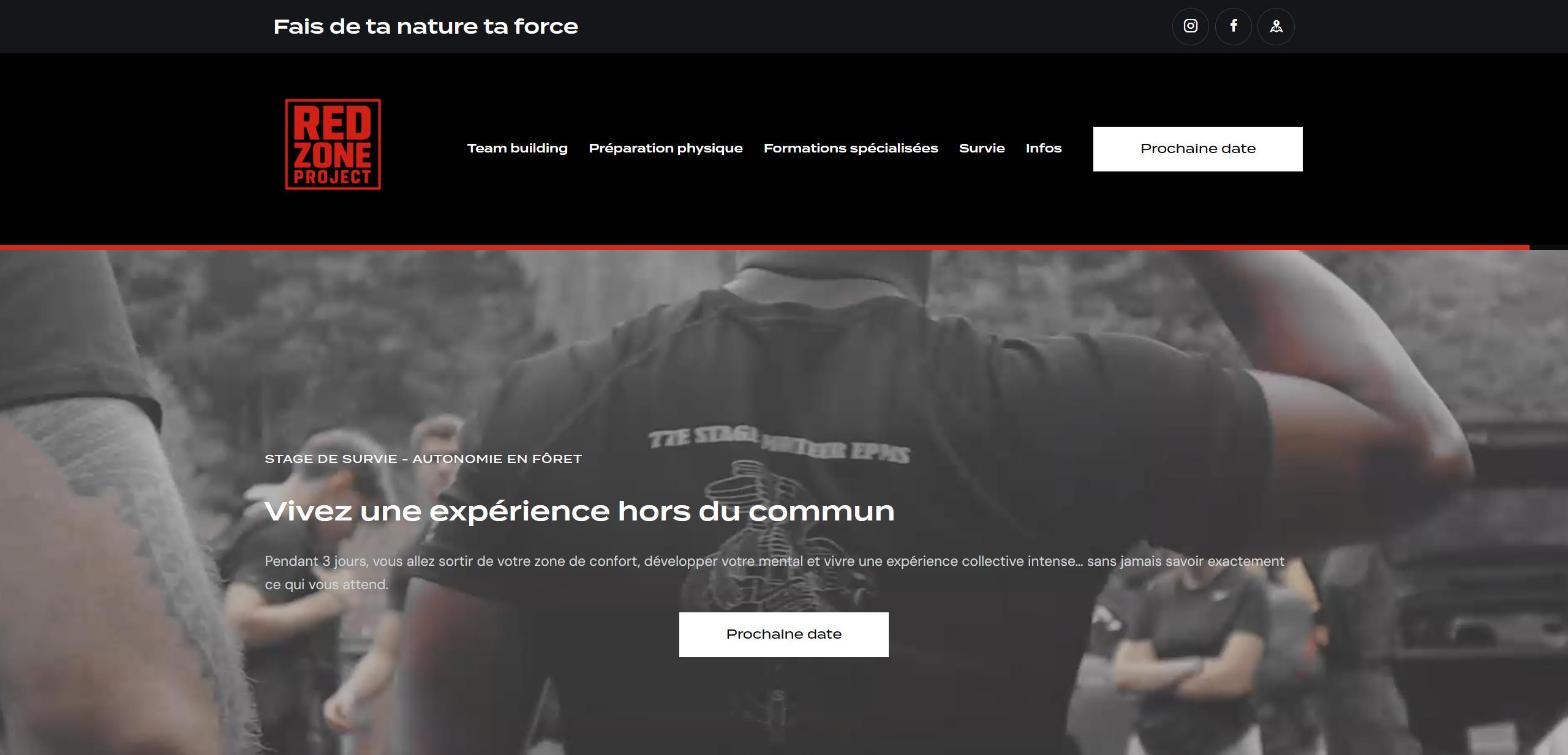 Site web Red Zone Project réalisé par HDKN